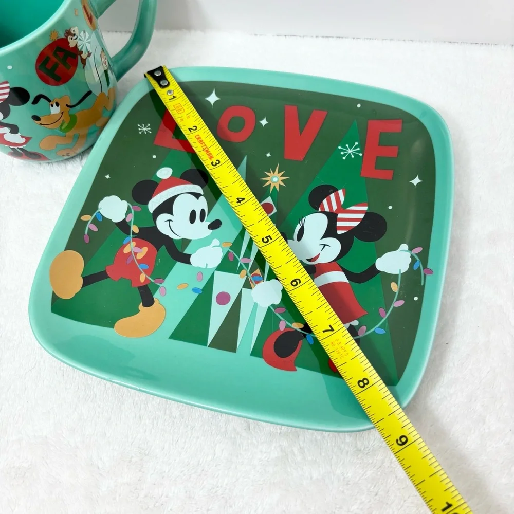 Disney Green Mickey‎ and Minnie Love Mug and Plate